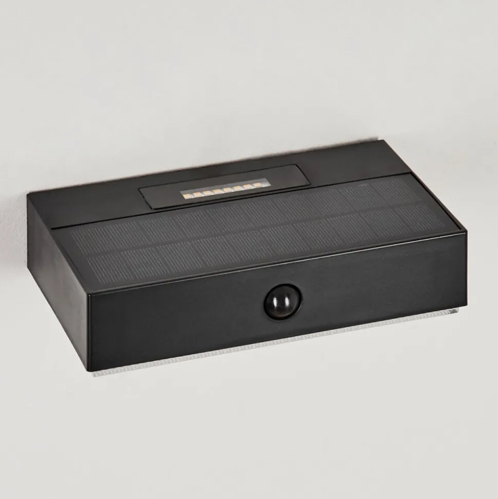 Applique Solaireseilhac Led Noir, 1 Lumiere, Detecteur De Mouvement