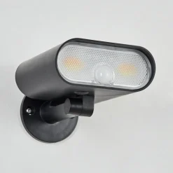 Applique Solaireusmagama Led Noir, 1 Lumiere, Detecteur De Mouvement