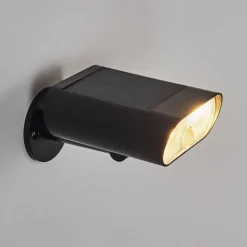Applique Solaireusmagama Led Noir, 1 Lumiere, Detecteur De Mouvement