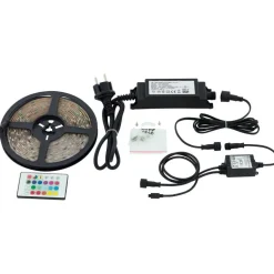Bande Lumineuse Led Stripes-Flex Eglo Transparent, 1 Lumiere, Telecommandes, Changeur De Couleurs
