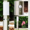 Borne D'Eclairage Avize Acier Inoxydable, 1 Lumiere, Detecteur De Mouvement