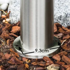 Borne D'Eclairage Avize Acier Inoxydable, 1 Lumiere, Detecteur De Mouvement
