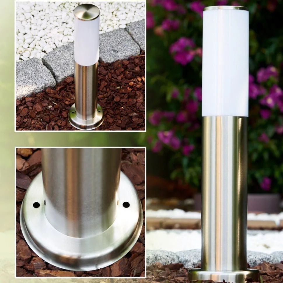 Borne D'Eclairage Caserta Acier Inoxydable, 1 Lumiere
