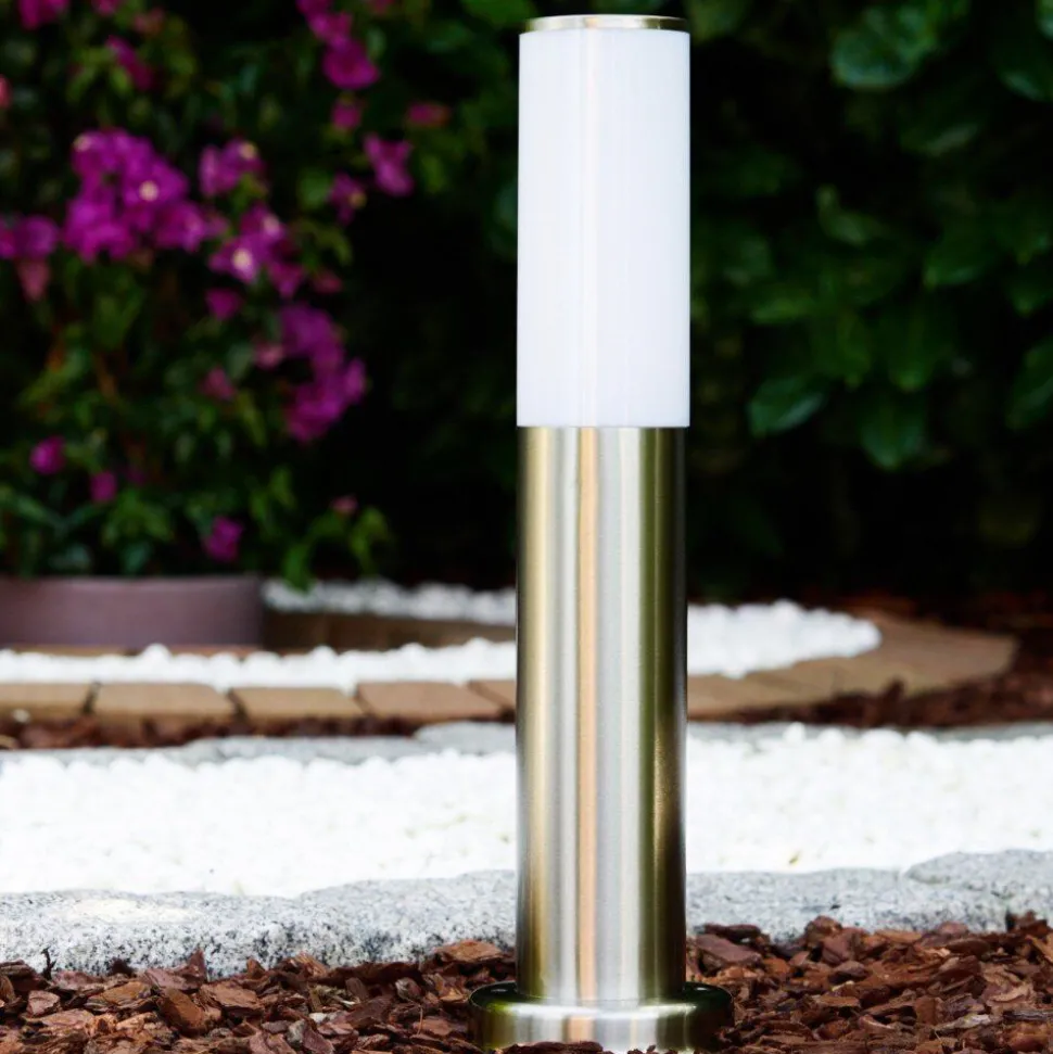 Borne D'Eclairage Caserta Acier Inoxydable, 1 Lumiere
