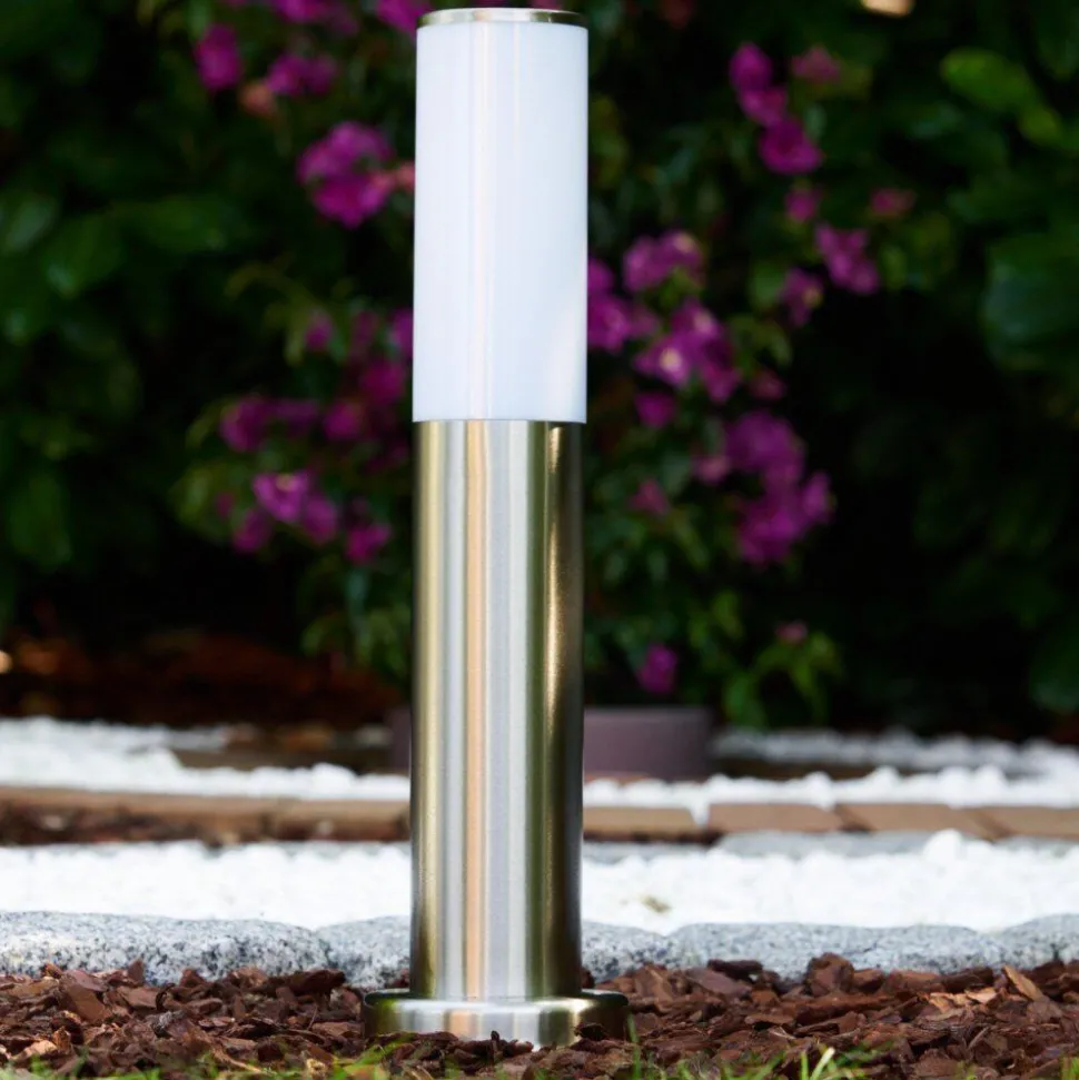 Borne D'Eclairage Caserta Acier Inoxydable, 1 Lumiere