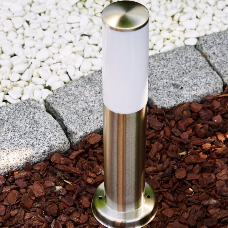 Borne D'Eclairage Caserta Acier Inoxydable, 1 Lumiere