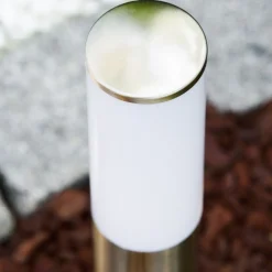 Borne D'Eclairage Caserta Acier Inoxydable, 1 Lumiere