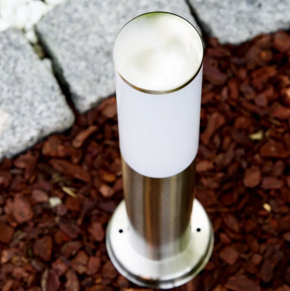 Borne D'Eclairage Caserta Acier Inoxydable, 1 Lumiere