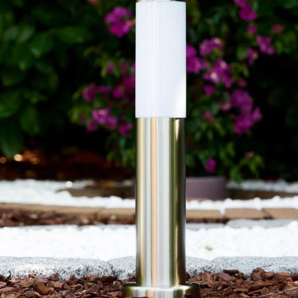 Borne D'Eclairage Caserta Acier Inoxydable, 1 Lumiere