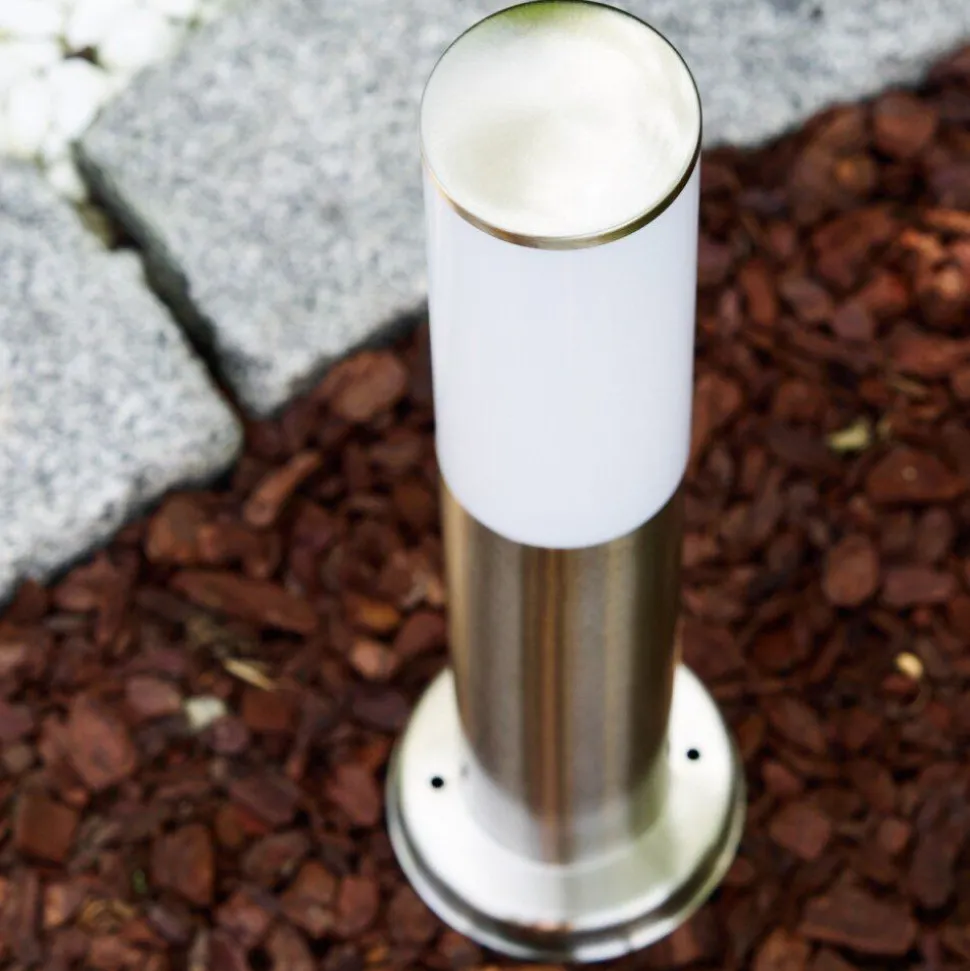 Borne D'Eclairage Caserta Acier Inoxydable, 1 Lumiere
