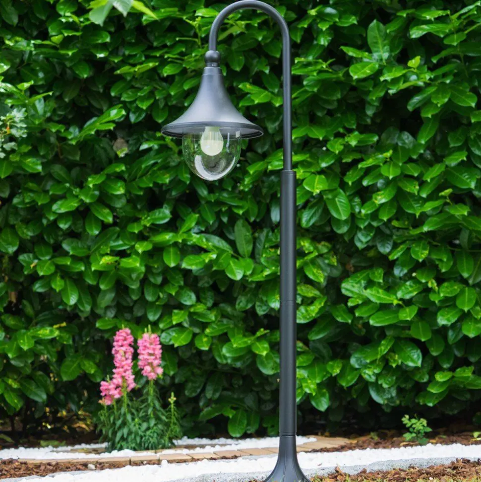 Borne D'Eclairage Elgin Noir, 1 Lumiere