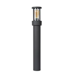 Borne D'Eclairage Lucide Lori Anthracite, Detecteur De Mouvement