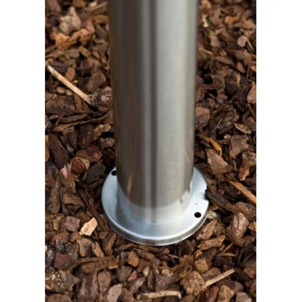 Borne D'Eclairage Massive Mygarden Utrecht Acier Inoxydable, Blanc, 1 Lumiere, Detecteur De Mouvement