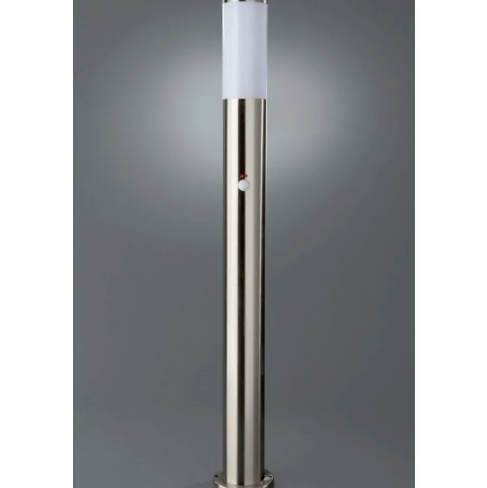 Borne D'Eclairage Massive Mygarden Utrecht Acier Inoxydable, 1 Lumiere, Detecteur De Mouvement
