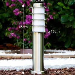 Borne D'Eclairage Tunes Acier Inoxydable, 1 Lumiere
