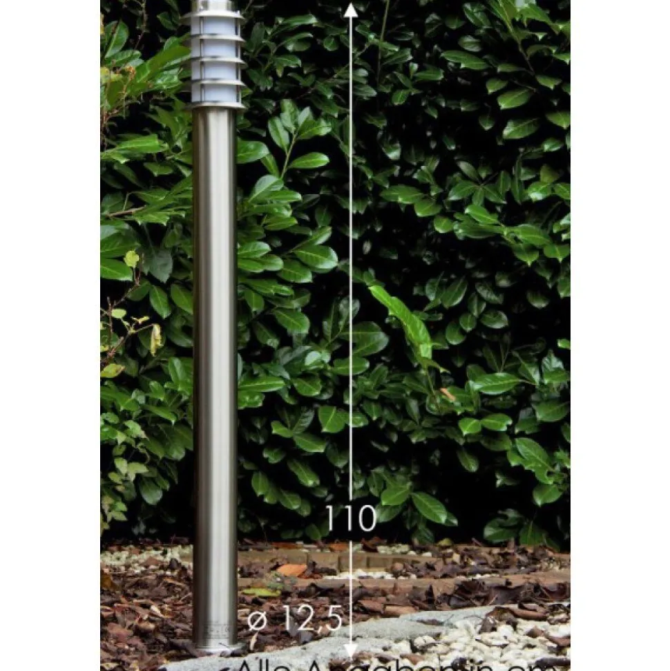 Borne D'Eclairage Tunes Acier Inoxydable, 1 Lumiere