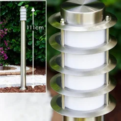 Borne D'Eclairage Tunes Acier Inoxydable, 1 Lumiere