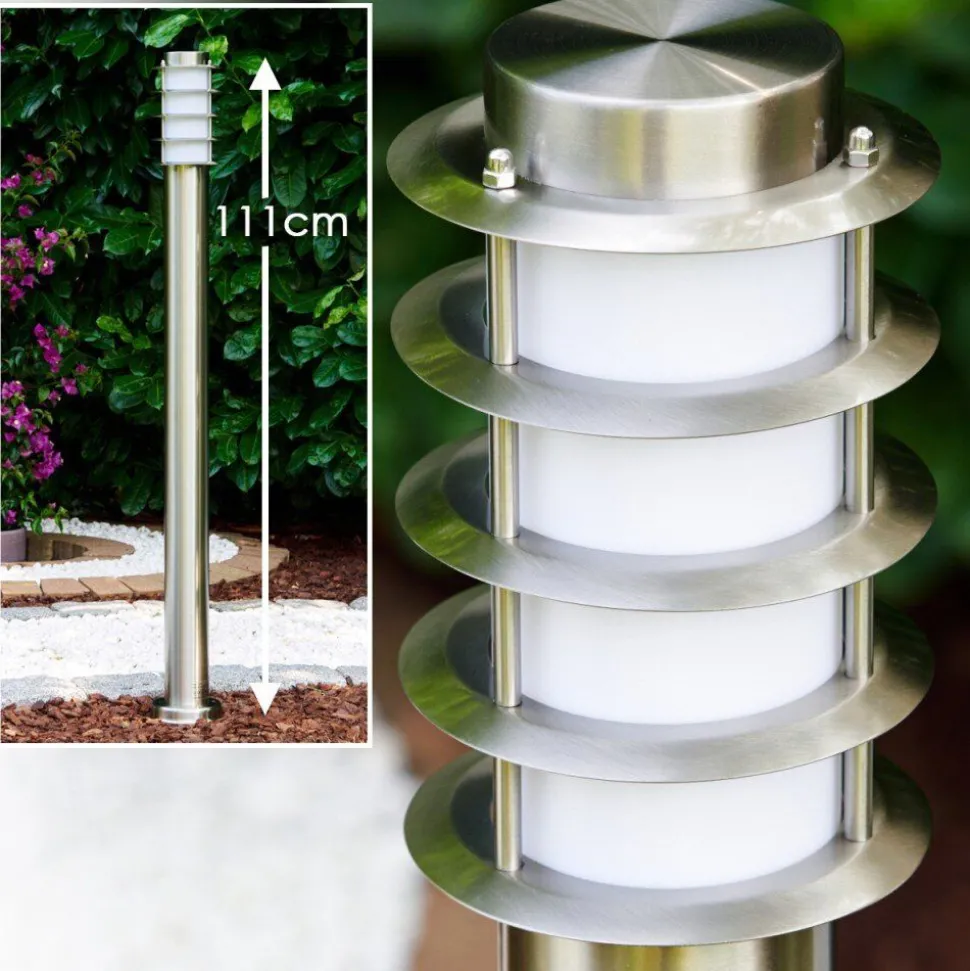 Borne D'Eclairage Tunes Acier Inoxydable, 1 Lumiere