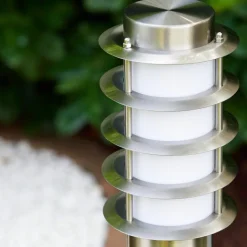Borne D'Eclairage Tunes Acier Inoxydable, 1 Lumiere