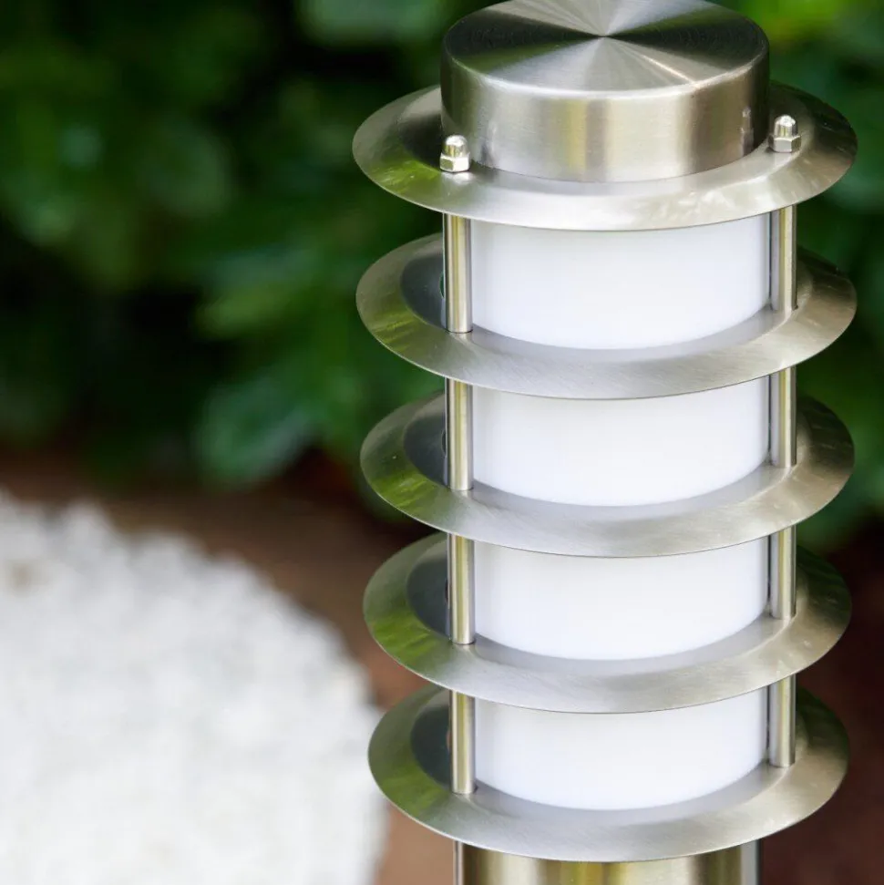 Borne D'Eclairage Tunes Acier Inoxydable, 1 Lumiere