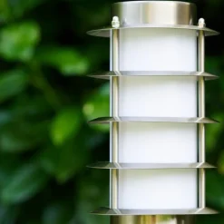 Borne D'Eclairage Tunes Acier Inoxydable, 1 Lumiere