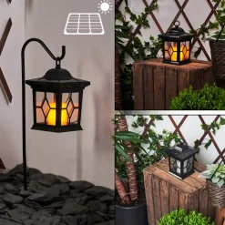Borne Lumineuse Alavas Led Noir, 1 Lumiere