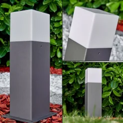 Borne Lumineuse Algier Led Anthracite, 1 Lumiere