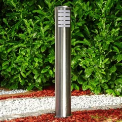 Borne Lumineuse Alslev Acier Inoxydable, 1 Lumiere