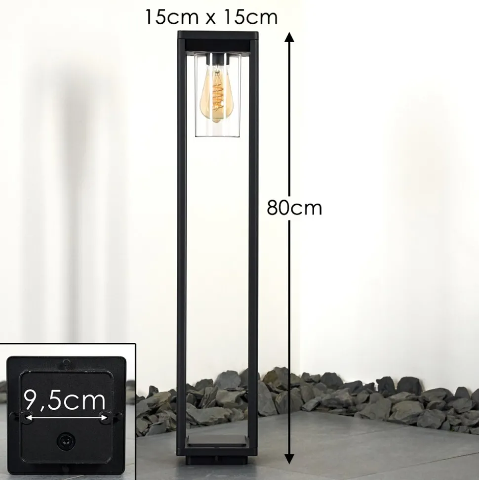 Borne Lumineuse Baoshan Noir, 1 Lumiere