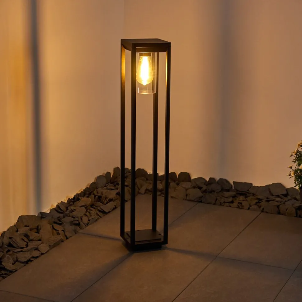 Borne Lumineuse Baoshan Noir, 1 Lumiere