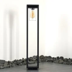 Borne Lumineuse Baoshan Noir, 1 Lumiere