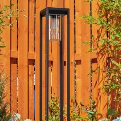 Borne Lumineuse Baoshan Noir, 1 Lumiere