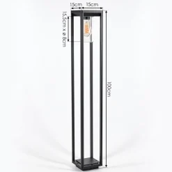 Borne Lumineuse Baoshan Noir, 1 Lumiere
