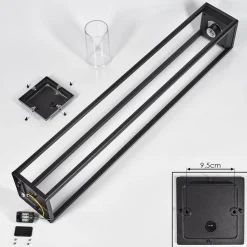 Borne Lumineuse Baoshan Noir, 1 Lumiere