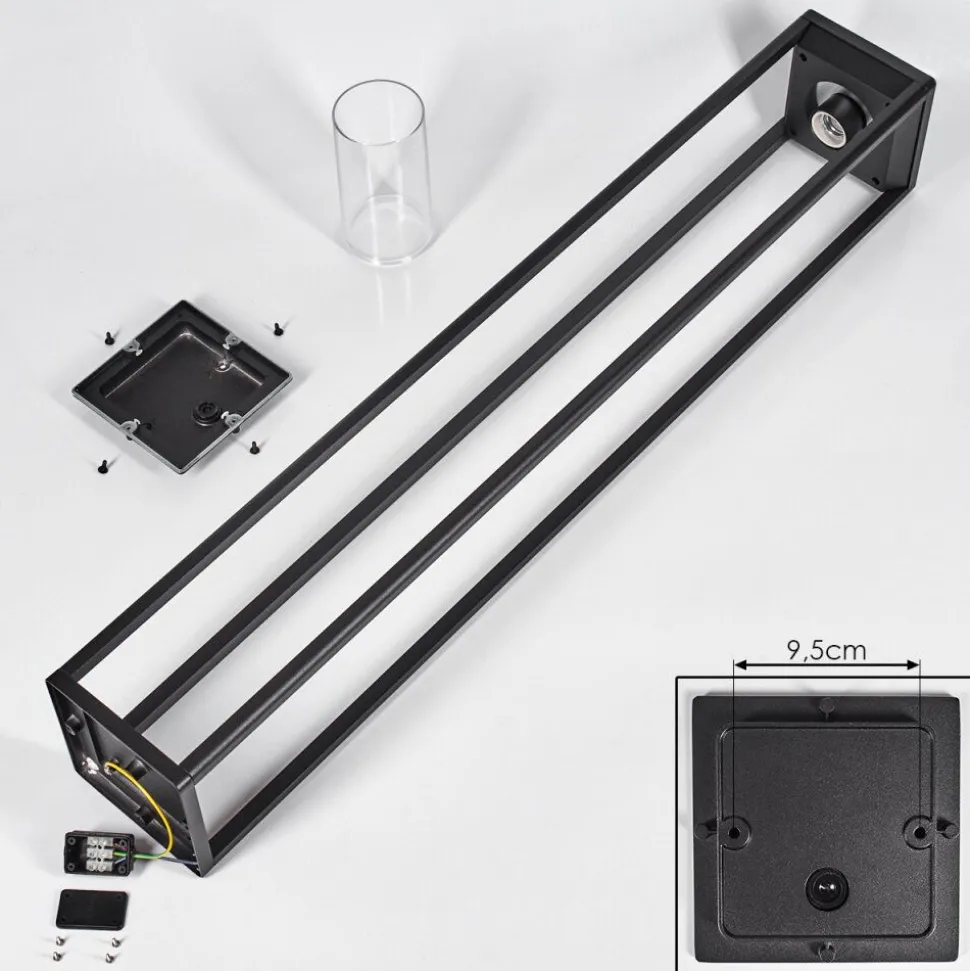 Borne Lumineuse Baoshan Noir, 1 Lumiere