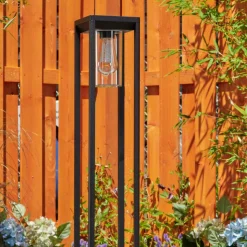 Borne Lumineuse Baoshan Noir, 1 Lumiere