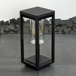 Borne Lumineuse Baoshan Noir, 1 Lumiere