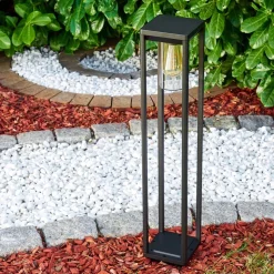 Borne Lumineuse Baoshan Noir, 1 Lumiere