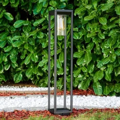 Borne Lumineuse Baoshan Noir, 1 Lumiere