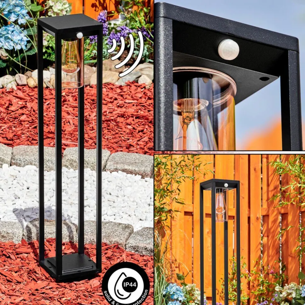 Borne Lumineuse Baoshan Noir, 1 Lumiere, Detecteur De Mouvement