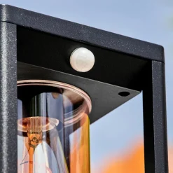 Borne Lumineuse Baoshan Noir, 1 Lumiere, Detecteur De Mouvement