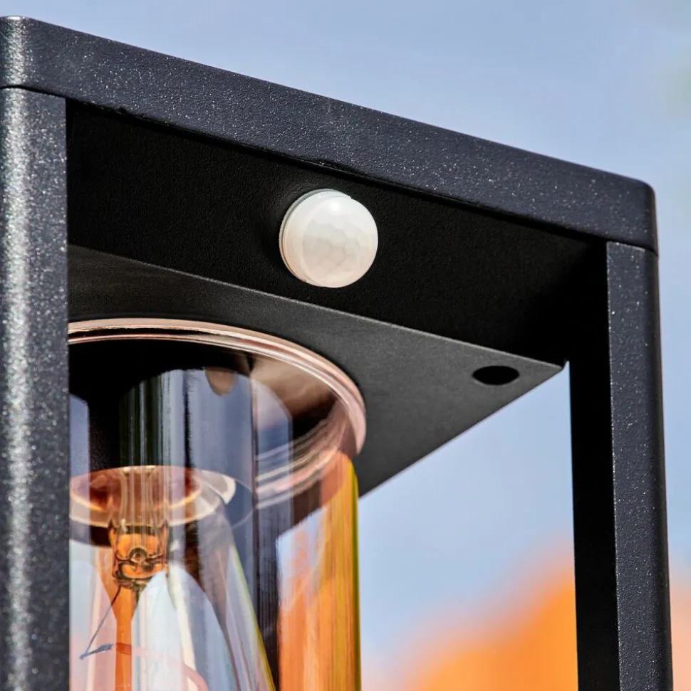 Borne Lumineuse Baoshan Noir, 1 Lumiere, Detecteur De Mouvement