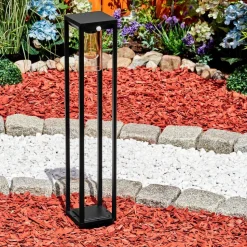 Borne Lumineuse Baoshan Noir, 1 Lumiere, Detecteur De Mouvement