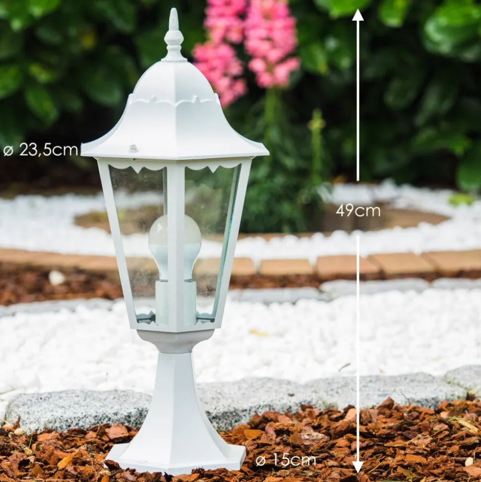 Borne Lumineuse Blanche Blanc, 1 Lumiere