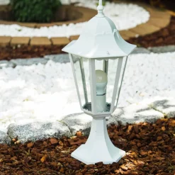 Borne Lumineuse Blanche Blanc, 1 Lumiere