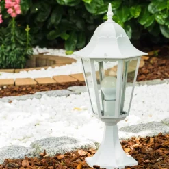 Borne Lumineuse Blanche Blanc, 1 Lumiere