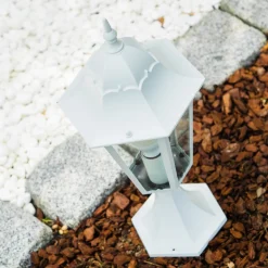 Borne Lumineuse Blanche Blanc, 1 Lumiere