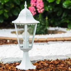 Borne Lumineuse Blanche Blanc, 1 Lumiere