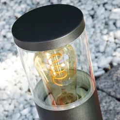 Borne Lumineuse Bodio Noir, 1 Lumiere
