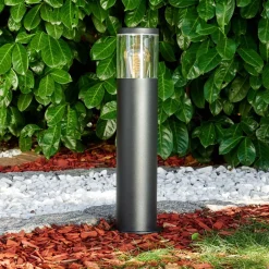 Borne Lumineuse Bodio Noir, 1 Lumiere